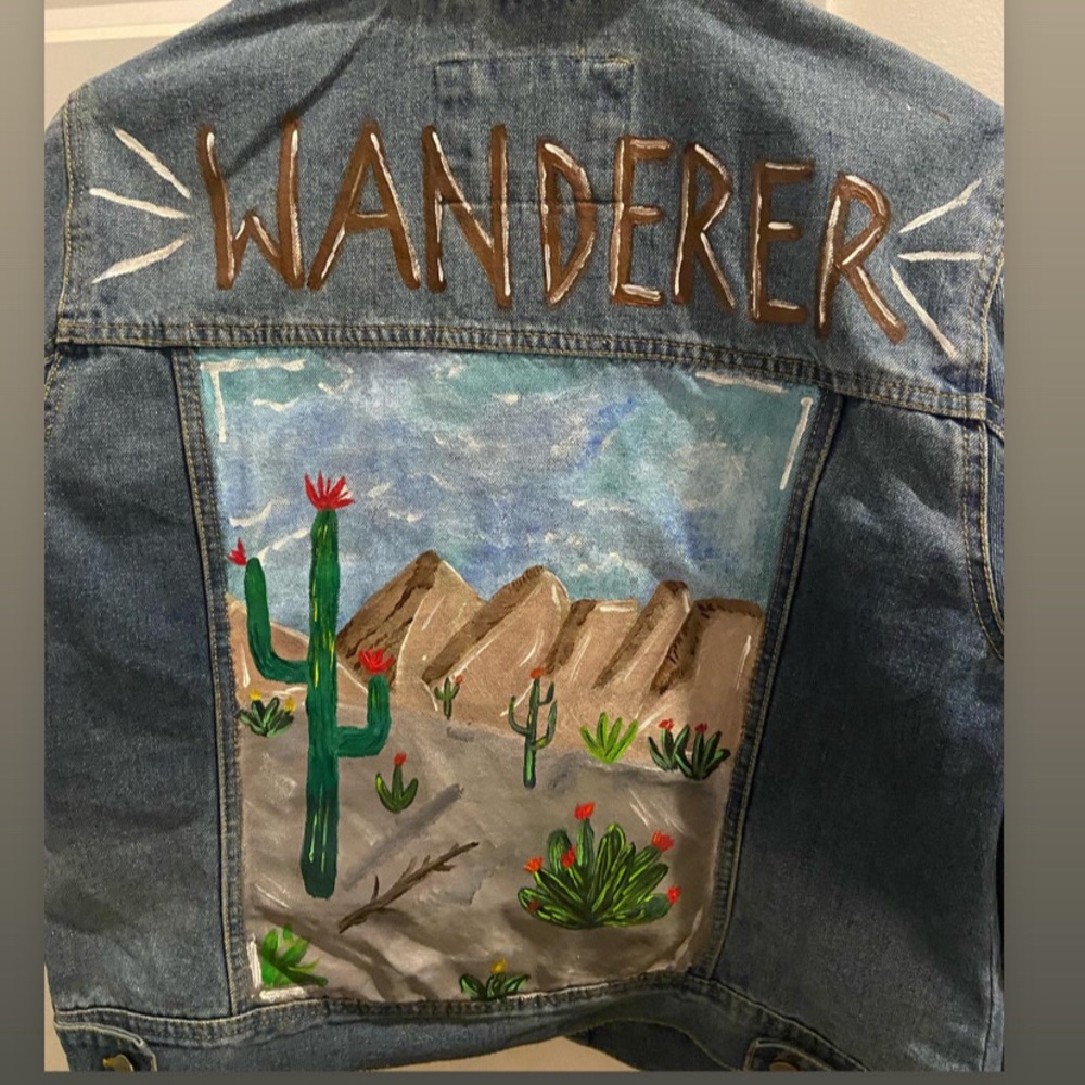 Hand painted denim jacket